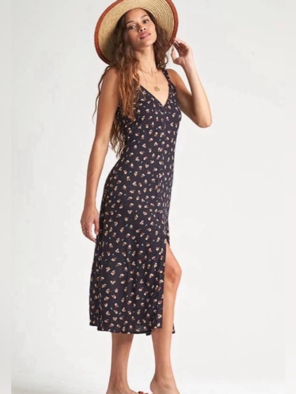 Billabong Black Floral Maxi Dress